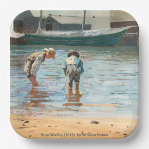 Plato De Papel Boys Wading (1873) De Winslow Homer