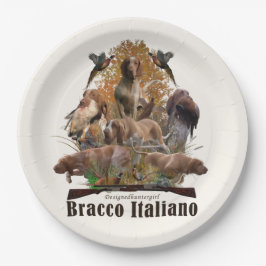Plato De Papel Bracco italiano sherpa blanda
