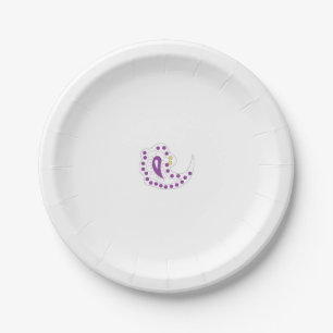 Plato De Papel Bransoletka z serduszkiem Style, Light Eggplant