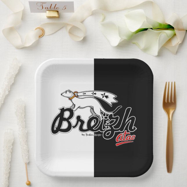 Plato De Papel Breizh Atao (Boda)