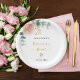 Plato De Papel Bridal Shower rosa oro floral eucalipto elegante (Subido por el creador)