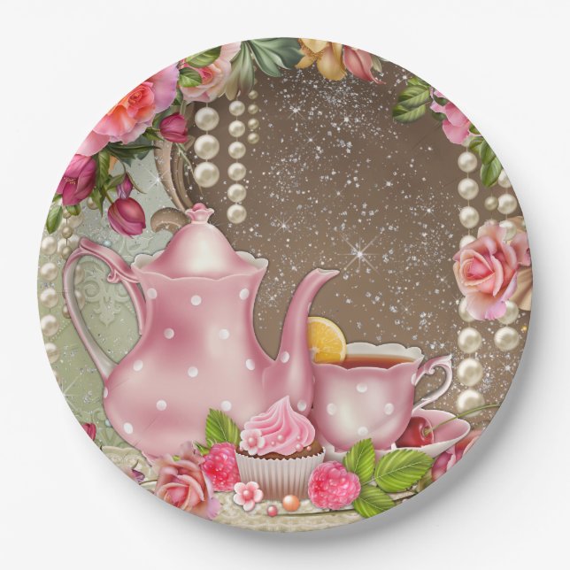 Plato De Papel Bridal Tea Fiesta Bridal Shower (Anverso)
