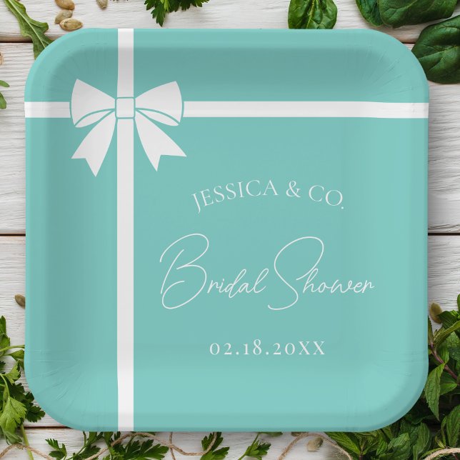 Plato De Papel Bride & Co Elegante Lazo de Cinta Blanca Desayuno  (Subido por el creador)