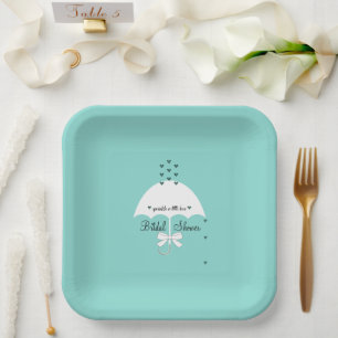 Plato De Papel BRIDE Sprinkle Little Love Verde azulada Blue Show