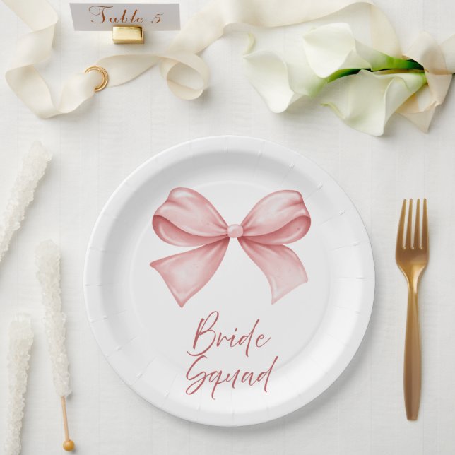 Plato De Papel Bride Squad (Boda)