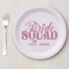Plato De Papel Bride Squad Bachelorette party