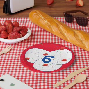 Plato De Papel Bright Balones y Confetti Cumpleaños