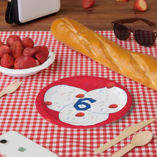 Plato De Papel Bright Balones y Confetti Cumpleaños (Picnic)