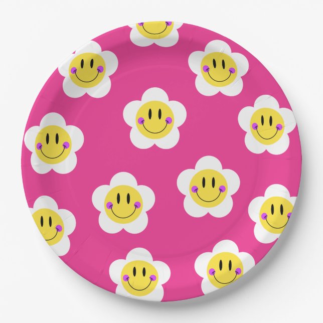 Plato De Papel Bright Smiley (Anverso)
