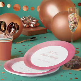 Plato De Papel Brillante Boho Degradado Despedida de Soltera