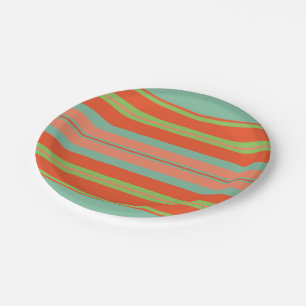 Plato De Papel Brillante tropical