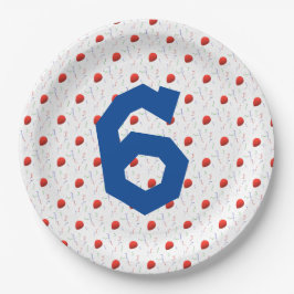 Plato De Papel Brillantes globos y cumpleaños de Confetti