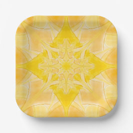 Plato De Papel Brillo del sol