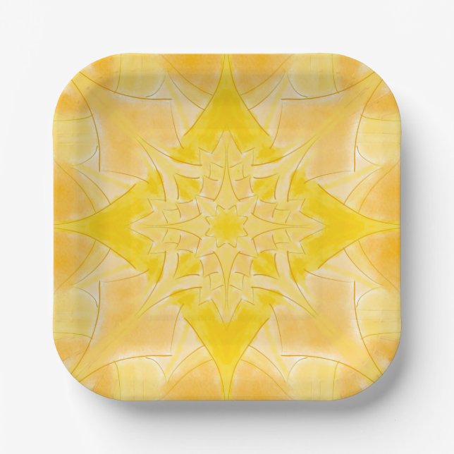 Plato De Papel Brillo del sol (Anverso)