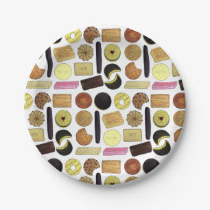 Plato De Papel Británico de Biscuits de Pan de Coro de Dietas de