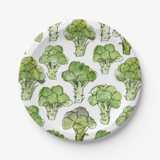 Plato De Papel Broccolli - formal (Anverso)