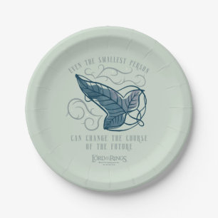 Plato De Papel Broche Elven de la Hermandad Cita Gráfica