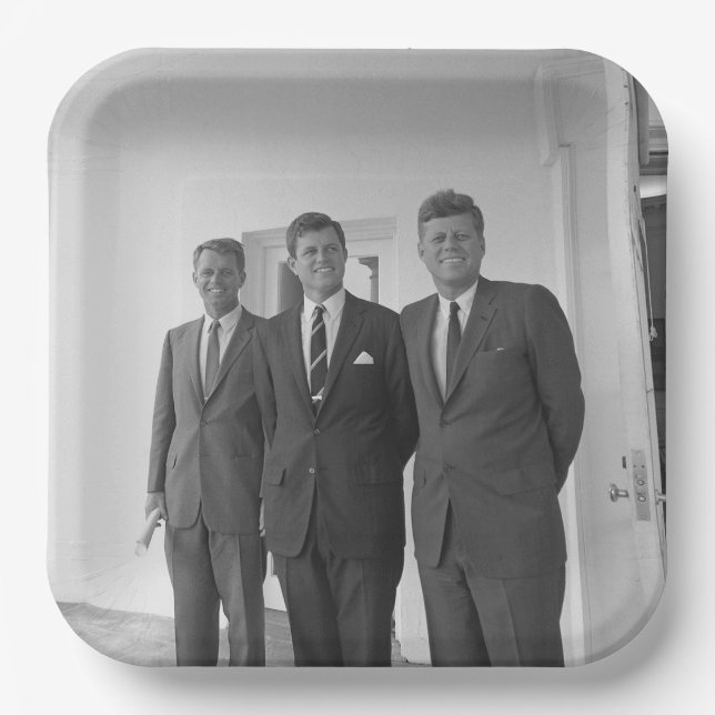 Plato De Papel Bros, Presidente John Kennedy, Robert y Ted (Anverso)