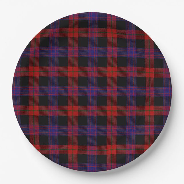 Plato De Papel Brown Grady Tartan (Anverso)