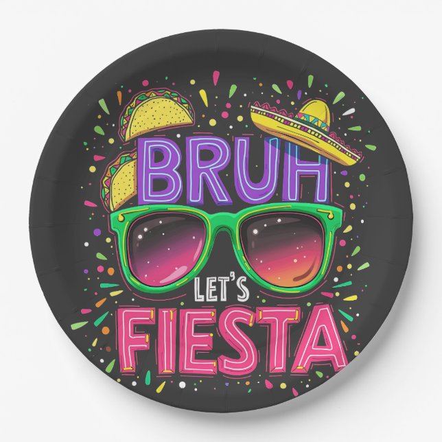 Plato De Papel Bruh, Fiesta Cinco De Mayo Cultura Mexicana (Anverso)