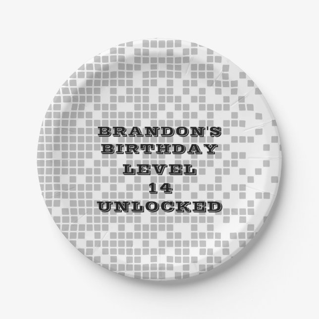 Plato De Papel BRUH YOU IN Adolescente Boy Birthday Party Video G (Anverso)