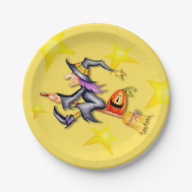 Plato De Papel Bruja del vuelo (Anverso)