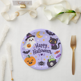 Plato De Papel bruja halloween