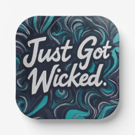 Plato De Papel Bruja malvada