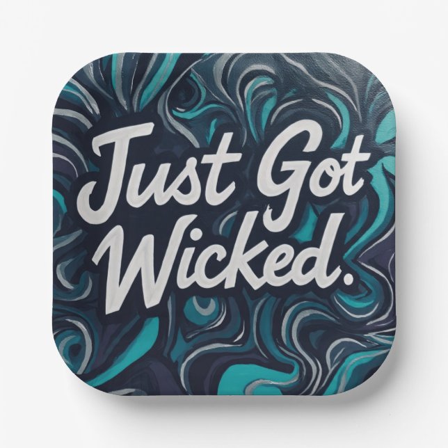 Plato De Papel Bruja malvada (Anverso)