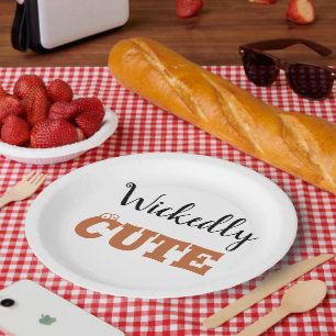 Plato De Papel Bruja malvada de Halloween Spooky Adorable
