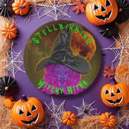 Plato De Papel Brujeriles Mordiscos Embrujadores Fiesta de Brujas