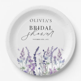 Plato De Papel Brunch de boda con acuarela de flores silvestres