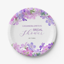 Plato De Papel Brunch de boda de geranio violeta 
