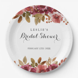 Plato De Papel Brunch rústico y ducha bucal de otoño