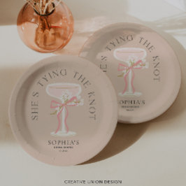 Plato De Papel Brunch y Bubbly Champagne Bridal Ducha Decoración