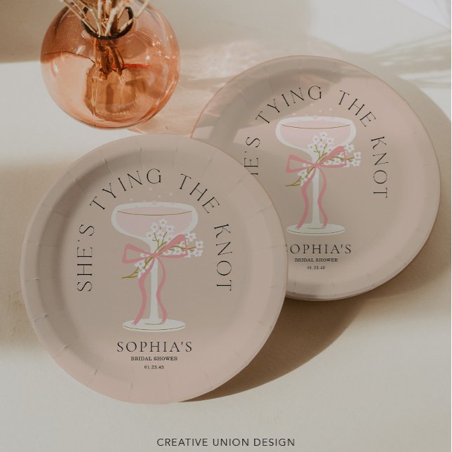 Plato De Papel Brunch y Bubbly Champagne Bridal Ducha Decoración (Subido por el creador)