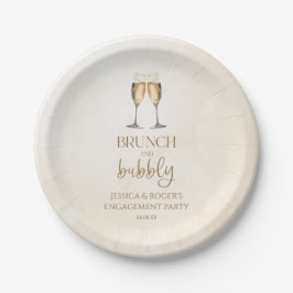 Plato De Papel Brunch y Bubbly Engagement Party Brunch