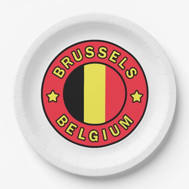 Plato De Papel Bruselas Bélgica (Anverso)