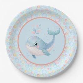 Plato De Papel Bubbles & Fins Children's Birthday Bubbles