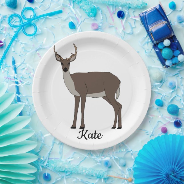 Plato De Papel Buck Deer (Fiesta)