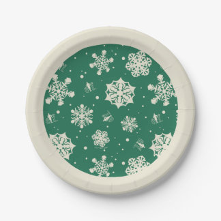 Plato De Papel Buddy the Elf Snowflake Pattern