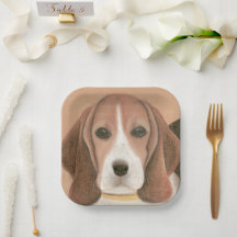 Buen perro inteligente. Placas de papel para paste