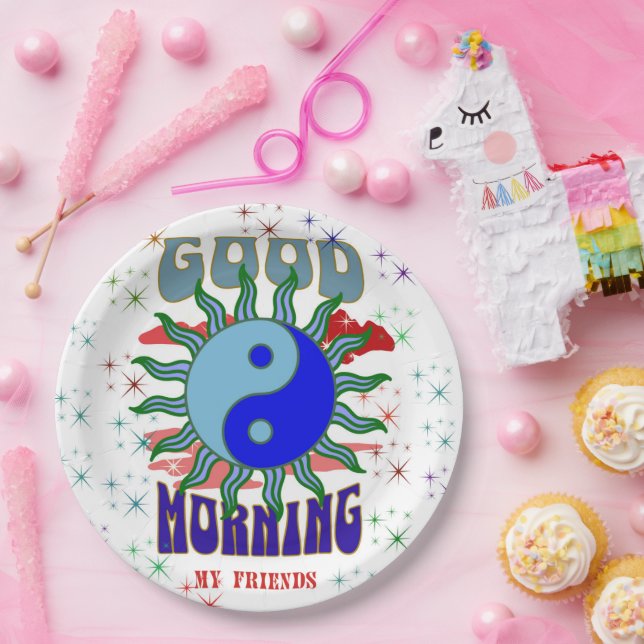 PLATO DE PAPEL BUENA MAÑANA, PLACA DE PAPEL (Fiesta)