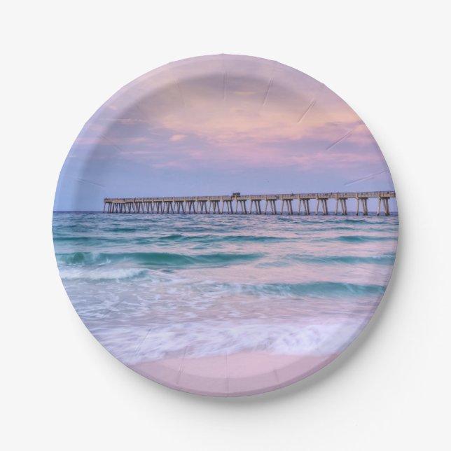 Plato De Papel Buenos días Navarre Beach Pier (Anverso)