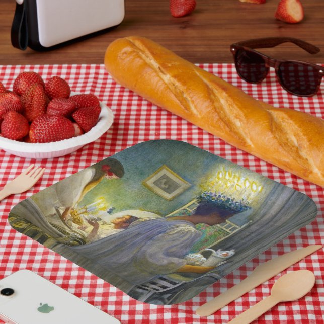 Plato De Papel Buenos días navidades, la fiesta de Santa Lucy (Picnic)