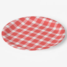 Búfalo Rojo Blanco Cuadros Fiesta Picnic Clásico