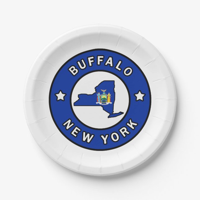 Plato De Papel Buffalo Nueva York (Anverso)