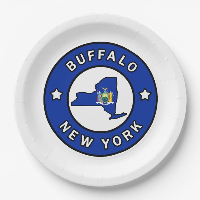 Plato De Papel Buffalo Nueva York (Anverso)