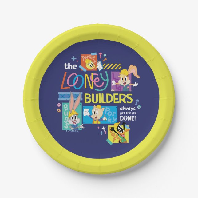 Plato De Papel BUGS BUNNY BUILDERS™| El Collage de Looney Builder (Anverso)