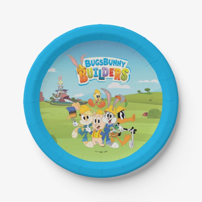 Plato De Papel BUGS BUNNY BUILDERS™| The Looney Builders Group (Anverso)
